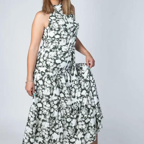 Vestido maxi estampado floral Tierra de Tartessos