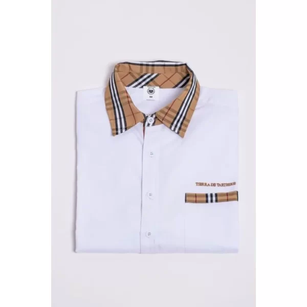 Camisa de hombre casual blanca manga larga Tierra de Tartessos