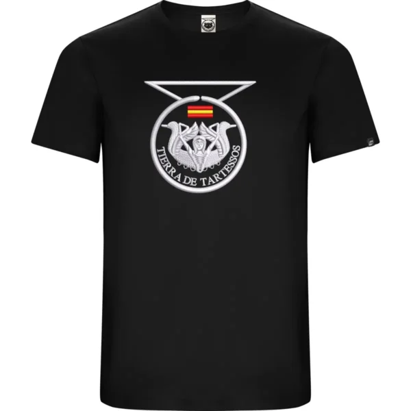 Camiseta unisex negro blanco maga corta