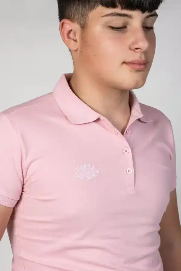 Polo unisex rosa palido