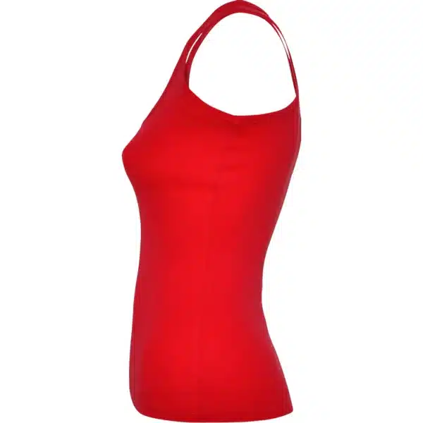 Camiseta de tirantes para mujer Tartessos Roja perfil