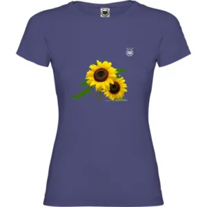 Camiseta Entallada Azul para Mujer