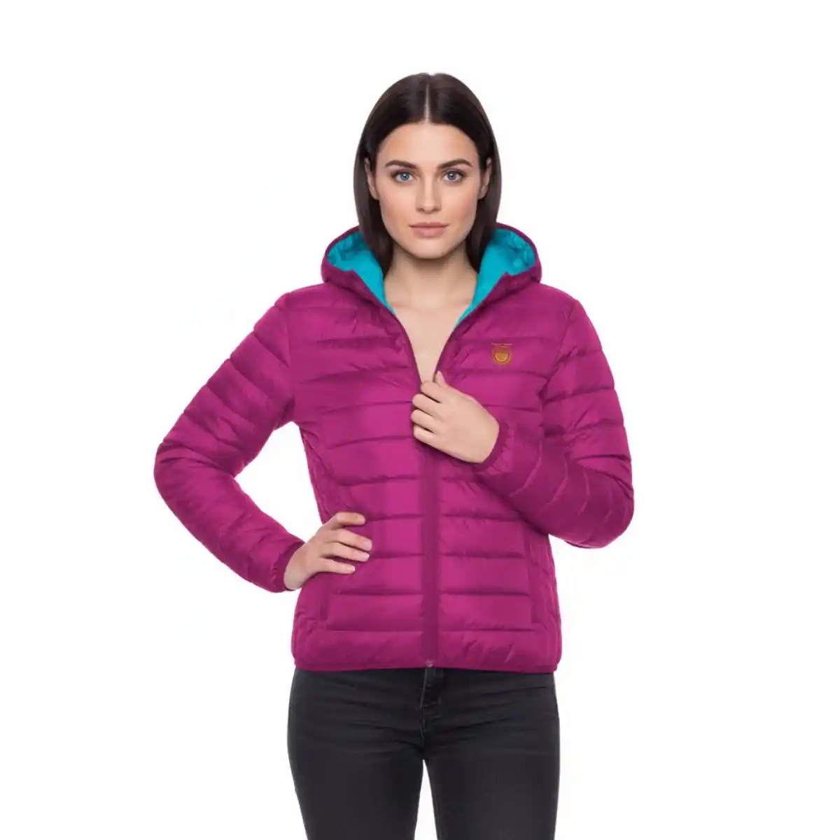 Cazadora acolchada mujer con relleno y capucha