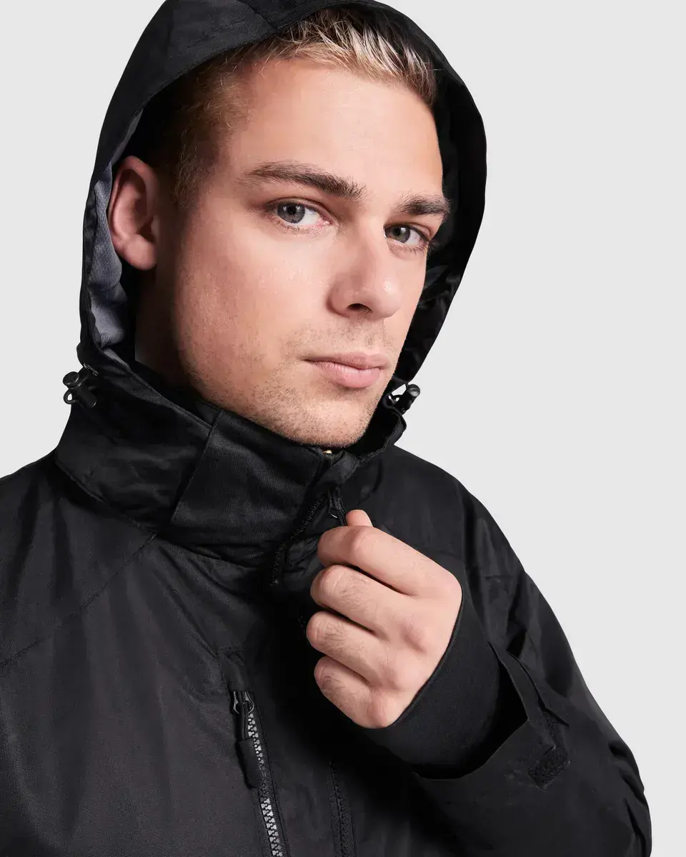 Cazadora Hombre Impermeable con Capucha y Cremallera - Imagen 4