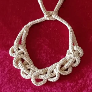 collar ganchillo eslabones cadena trenzados