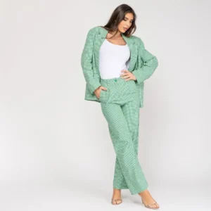 Conjunto pantalón Vichy verde