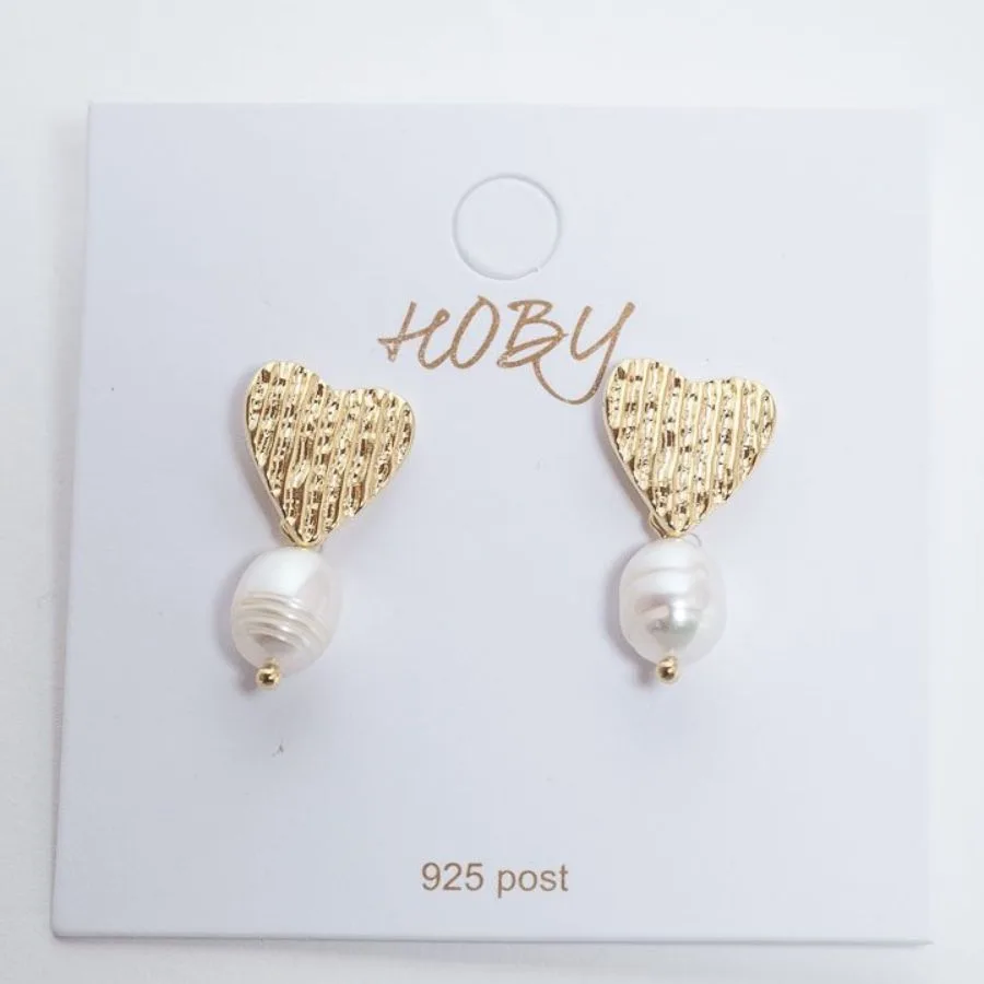 Pendientes perla concha blanca - Imagen 2