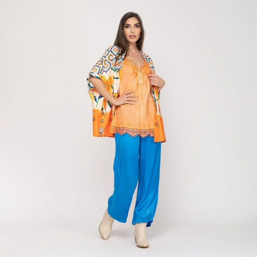 Kimono corto estampado Caribe - Imagen 2