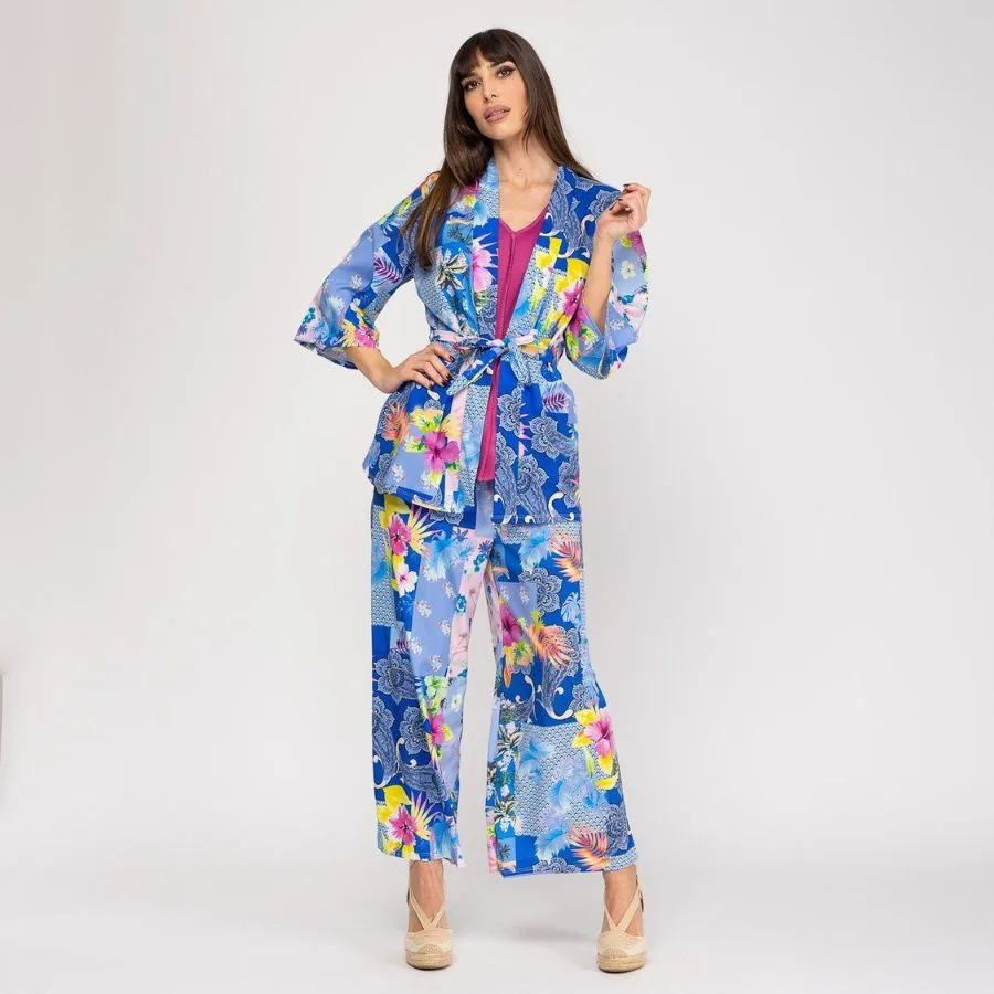 Conjunto pantalón estampado azul - Imagen 2