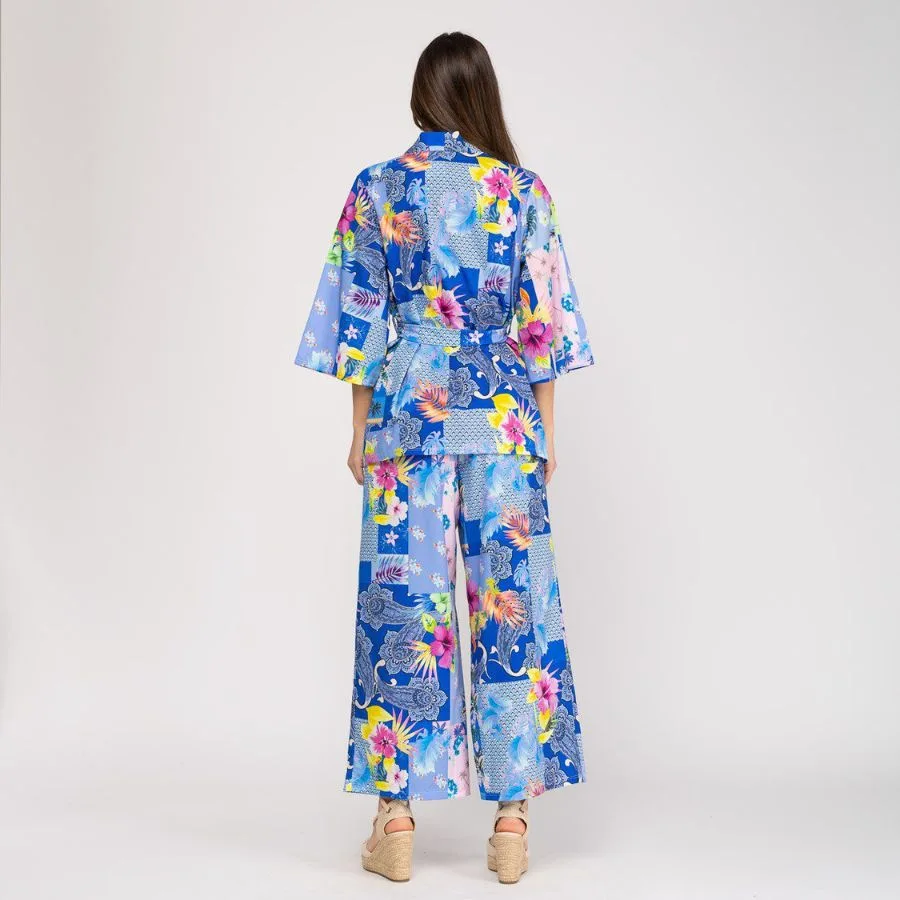 Conjunto pantalón estampado azul - Imagen 3