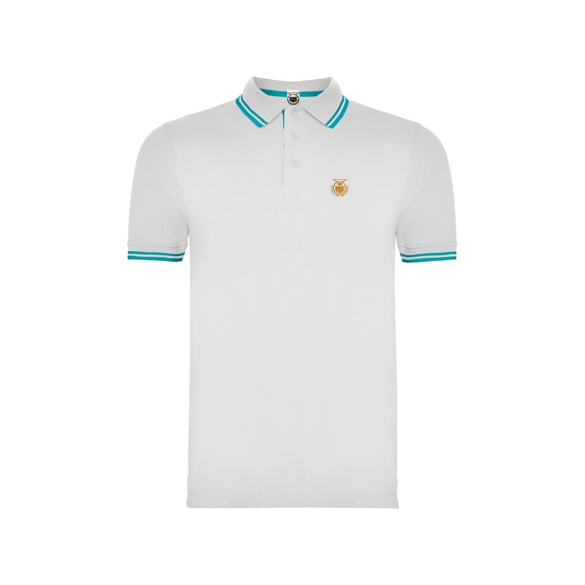 Polo Blanco Turquesa Algodón Tartessos - Imagen 2