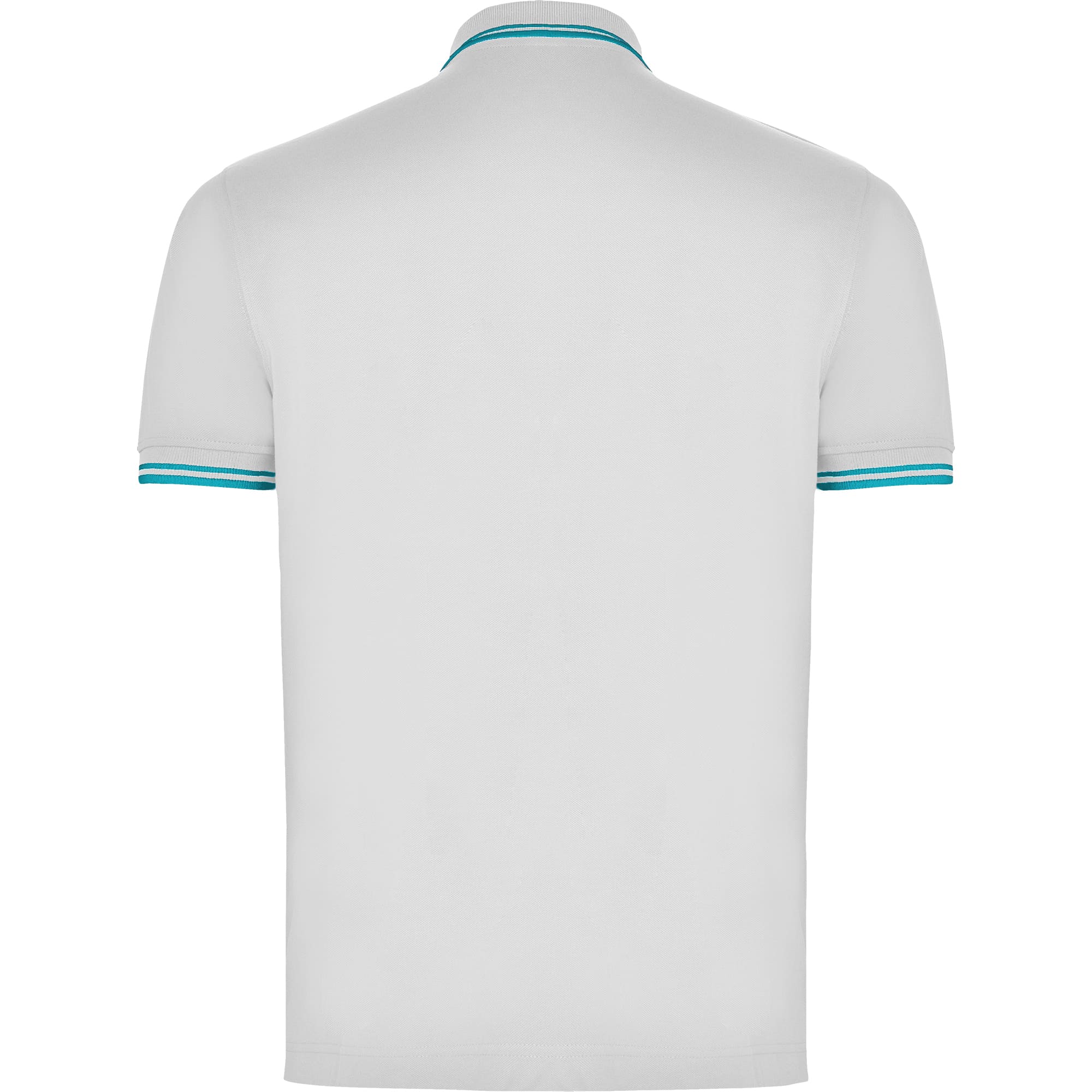 Polo Blanco Turquesa Algodón Tartessos - Imagen 4