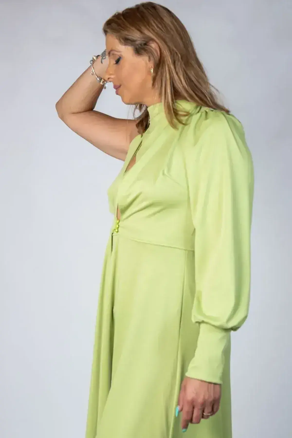 Vestido punto hombro descubierto - Imagen 6