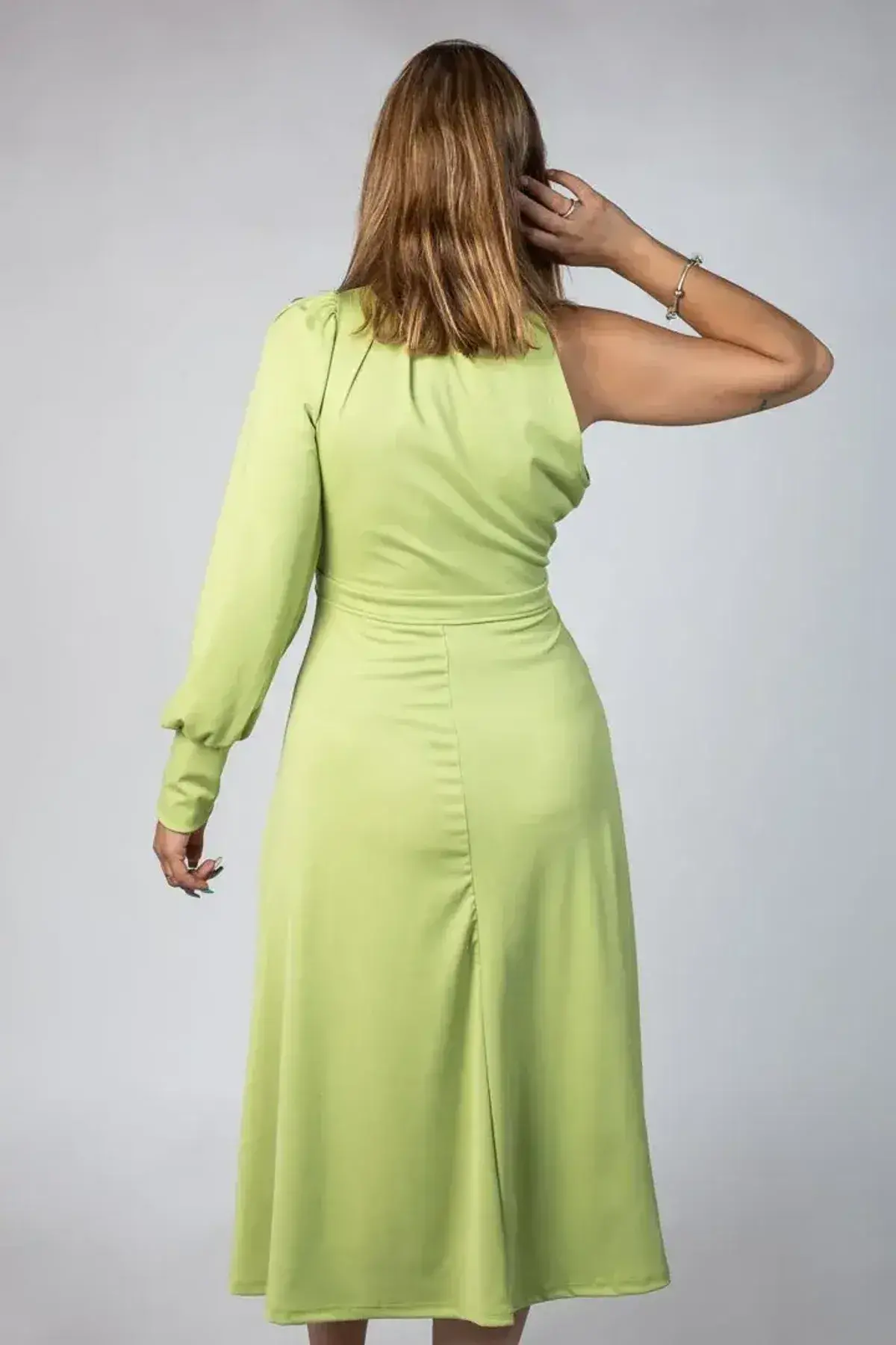 Vestido punto hombro descubierto - Imagen 7