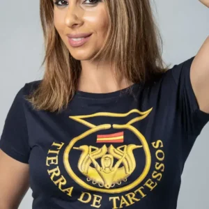 Camiseta unisex negro dorado